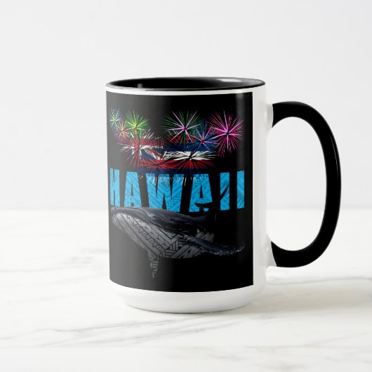 HAWAÏ NYE POLYNESISCHE TRIBAL BULTRUG VUURWERK MOK (Rechts)