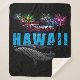 HAWAÏ NYE POLYNESISCHE TRIBAL BULTRUG VUURWERK SHERPA DEKEN