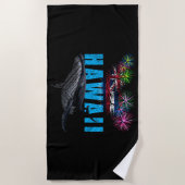 HAWAÏ NYE POLYNESISCHE TRIBAL BULTRUG VUURWERK STRANDLAKEN (Voorkant)