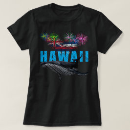 HAWAÏ NYE POLYNESISCHE TRIBAL BULTRUG VUURWERK T-SHIRT