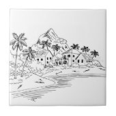 Hawaï-ontwerp Tegeltje (Voorkant)