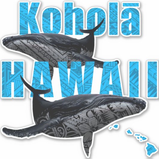 HAWAÏ POLYNESISCHE STAMMENBULTRUG HAWAÏ-EILANDEN STICKER (Voorkant)