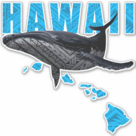 HAWAÏ POLYNESISCHE STAMMENBULTRUG HAWAÏ-EILANDEN STICKER
