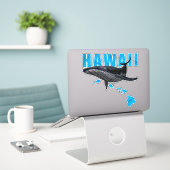 HAWAÏ POLYNESISCHE STAMMENBULTRUG HAWAÏ-EILANDEN STICKER (Laptop op bureau)