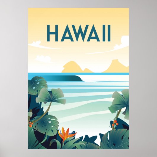 Hawaï-Poster, Hawaï-wandkunst Poster (Voorkant)