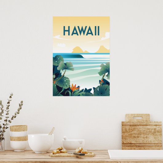 Hawaï-Poster, Hawaï-wandkunst Poster (Keuken)