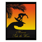 Hawaï, Ride the Wave, Perfect Poster (Voorkant)
