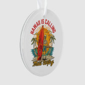 Hawaï roept Maui surfen eilandvibes Ornament (voorkant)