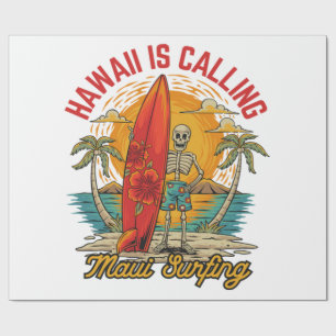 Hawaï roept Maui surfers-eilandvibes Cadeaupapier
