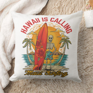 Hawaï roept Maui surfers-eilandvibes Kussen