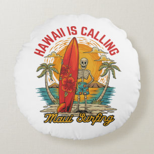 Hawaï roept Maui surfers-eilandvibes Rond Kussen