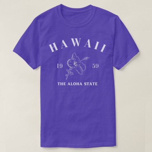 Hawaï staat op donker t-shirt (Design voorkant)