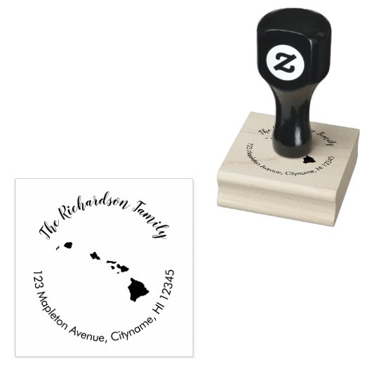 Hawaï staat retouradres rubberstempel (Gestempeld)