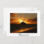 Hawaï sunrise briefkaart witte tekst briefkaart (Voorkant / Achterkant)
