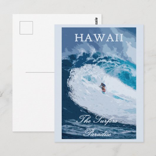 Hawaï Surfen Surfer Reizen Briefkaart (Voorkant / Achterkant)