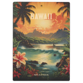  Hawaï Tropical Beach Travel Klembord (Achterkant)