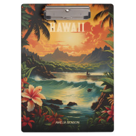  Hawaï Tropical Beach Travel Klembord