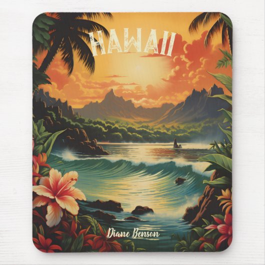  Hawaï Tropical Beach Travel Muismat (Voorkant)