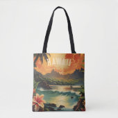 Hawaï Tropical Beach Travel Tote Bag (Voorkant)