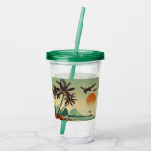  Hawaï/Tropisch Acryl Drinkbeker (Achterkant)