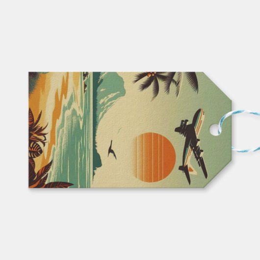  Hawaï/Tropisch Cadeaulabel (Voorkant (Horizontaal))