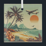 Hawaï/Tropisch Glas Ornament<br><div class="desc">.</div>