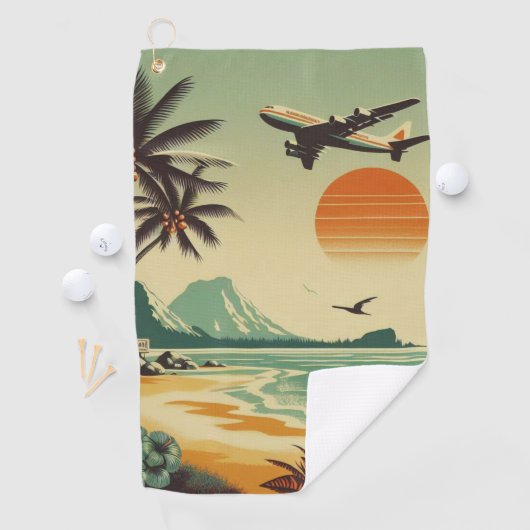Hawaï/Tropisch Golfhanddoek (Insitu)