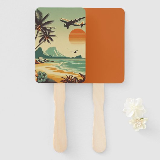  Hawaï/Tropisch Handwaaier (Voorkant en achterkant)