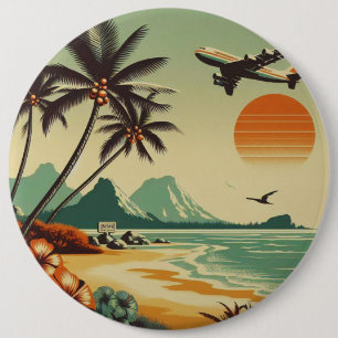  Hawaï/Tropisch Ronde Button 6,0 Cm