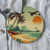  Hawaï/Tropisch Ronde Button 6,0 Cm (In situ)