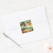  Hawaï/Tropisch Vierkante Sticker (Envelop)
