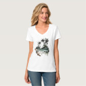 Hawaï tropische palmboom eiland t-shirt (Voorkant volledig)