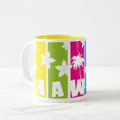 hawai tweekleurige koffiemok (Voorkant links)