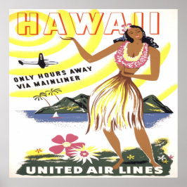 Hawaï - United Air Lines (1950)  Poster