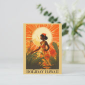  Hawaï Vakantie Hawaïaanse Vrouw Reizen Briefkaart (Staand voorkant)