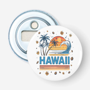 Hawaï vakantie zonsondergang 70S strand Button Flesopener
