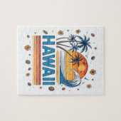 Hawaï vakantie zonsondergang 70S strand Legpuzzel (Horizontaal)
