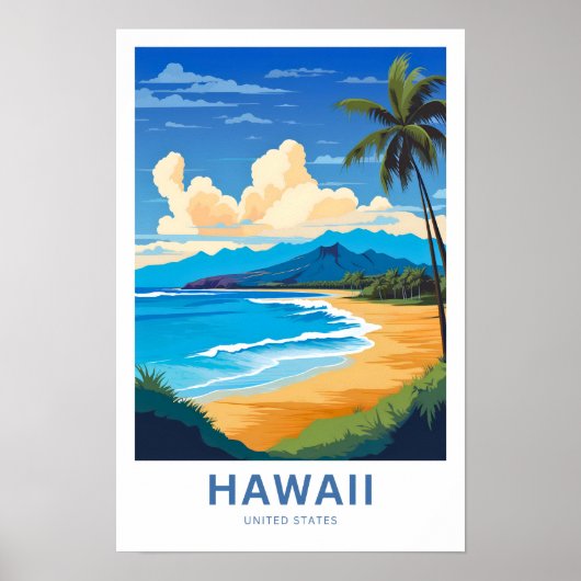 Hawaï Verenigde Staten Travel Print (Voorkant)