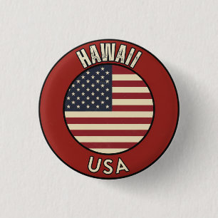Hawaï Verenigde Staten van Amerika Ronde Button 3,2 Cm