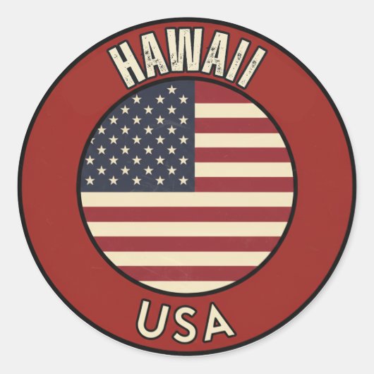 Hawaï Verenigde Staten van Amerika Ronde Sticker (Voorkant)