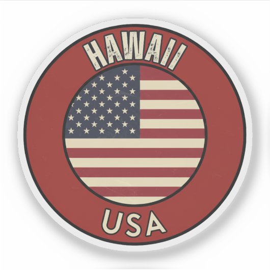 Hawaï Verenigde Staten van Amerika Sticker (Voorkant)