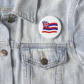 Hawaï Vlag Knop Ronde Button 5,7 Cm (In situ)