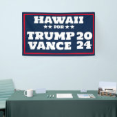 Hawaï voor Trump Vance 2024 Banner (Beurs)