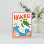 Hawaï VS Reis naar het verleden Briefkaart (Staand voorkant)