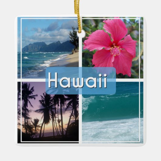 Hawaï Zeegezicht Keramisch Ornament (Voorkant)