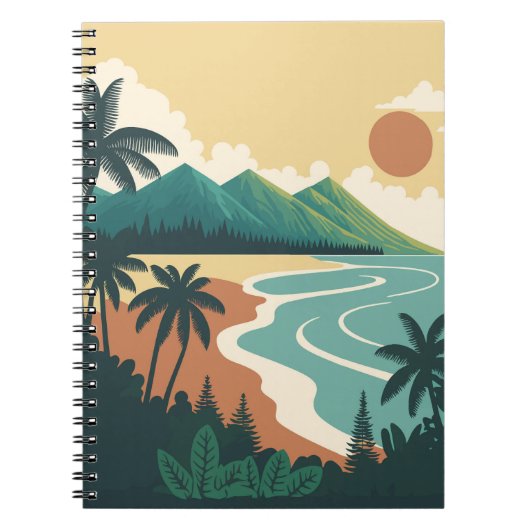Hawaï zeegezicht notitieboek (Voorkant)