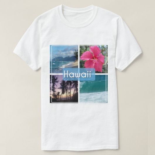 Hawaï Zeegezicht T-shirt (Design voorkant)