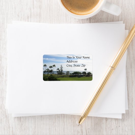 Hawaïaans adreslabel etiket (Insitu)