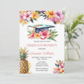 Hawaïaans Afstudeerfeest Verjaardag Kaart (Staand voorkant)