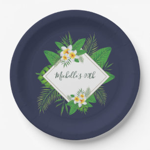 Hawaiaans Aloha Luau Verjaardagsfeestje Papieren Bordje